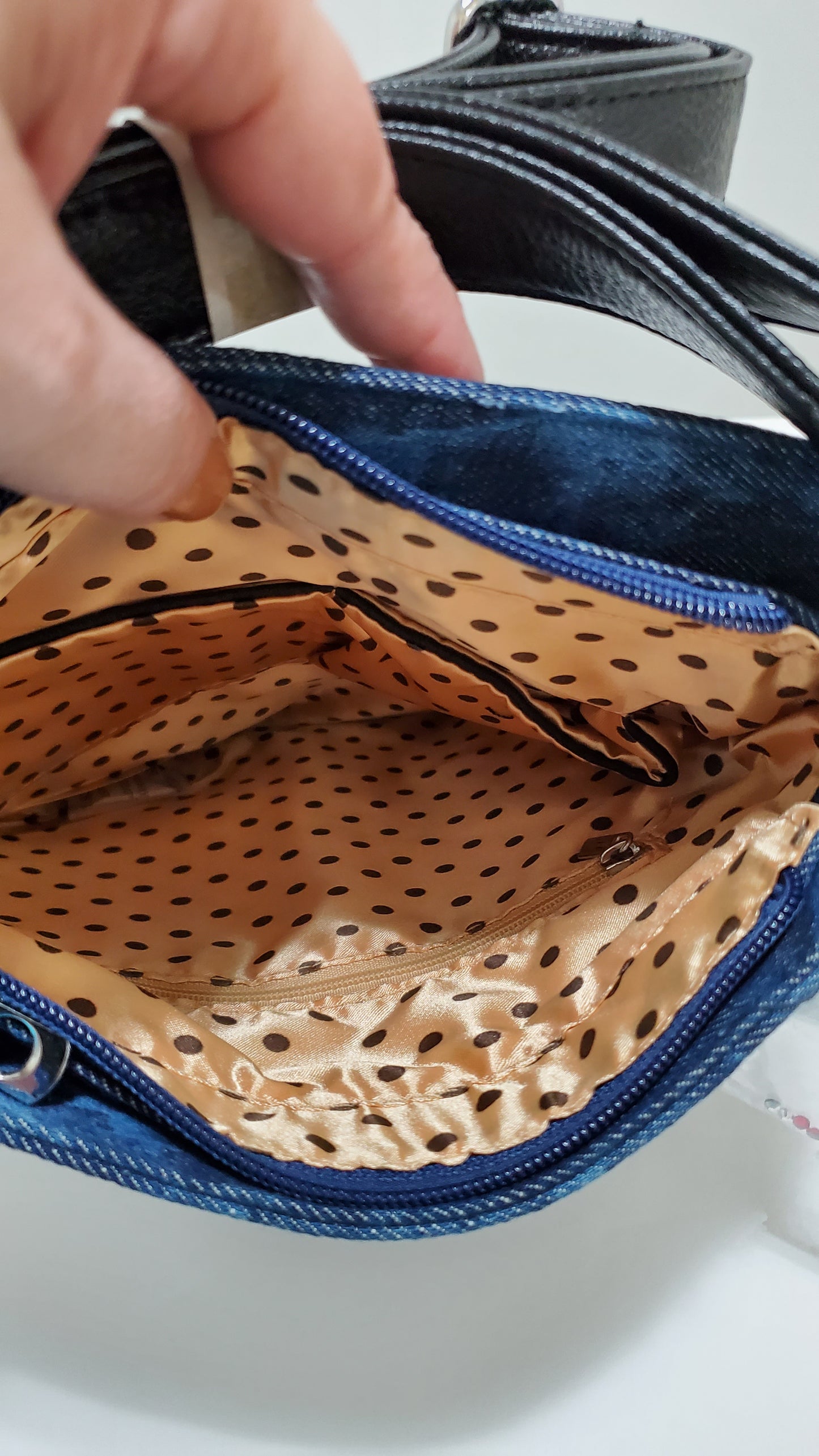 American Flag Crossbody Handbag with Rhinestones