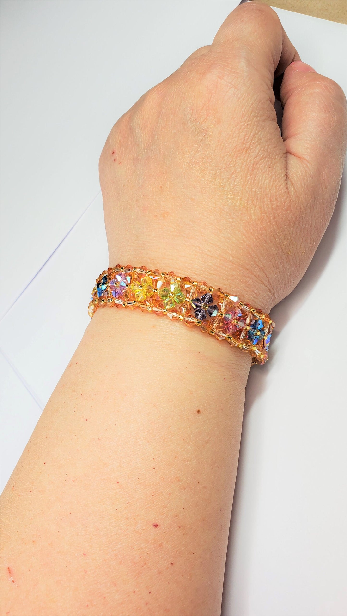 Crystal Bracelet Preciosa Crystal Bicone Bracelet Blazing Bicones Bracelet