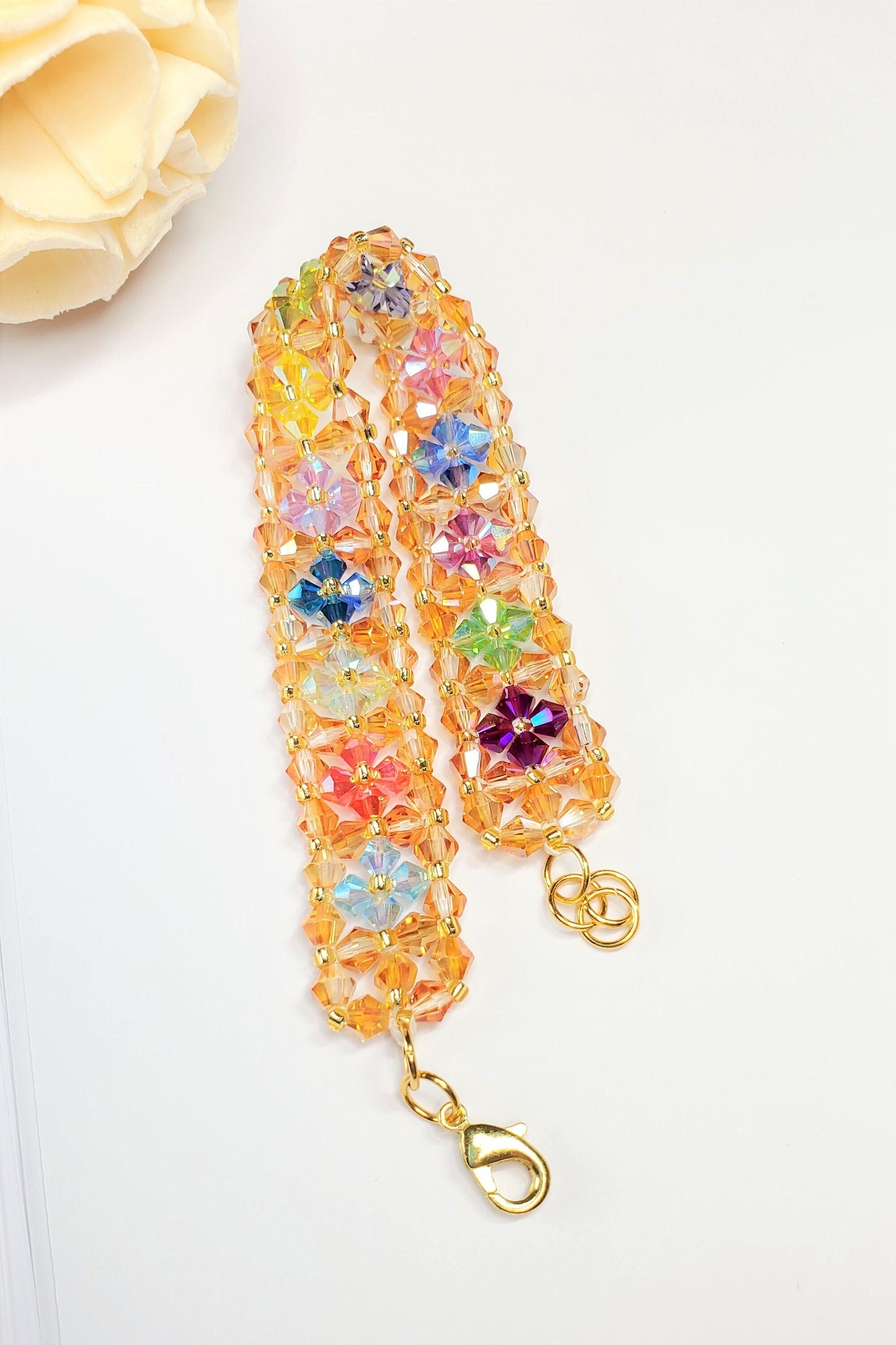 Crystal Bracelet Preciosa Crystal Bicone Bracelet Blazing Bicones Bracelet