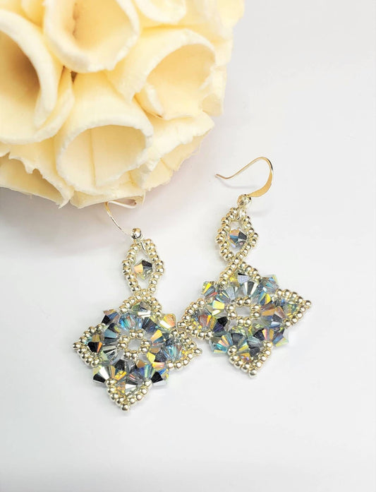 Wedding Earrings Handmade with Crystals