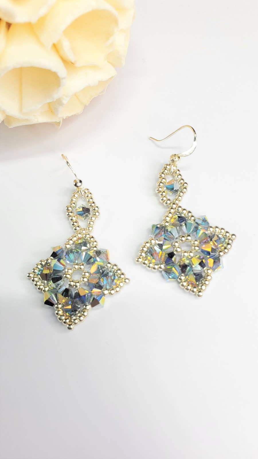 Wedding Earrings Handmade with Crystals