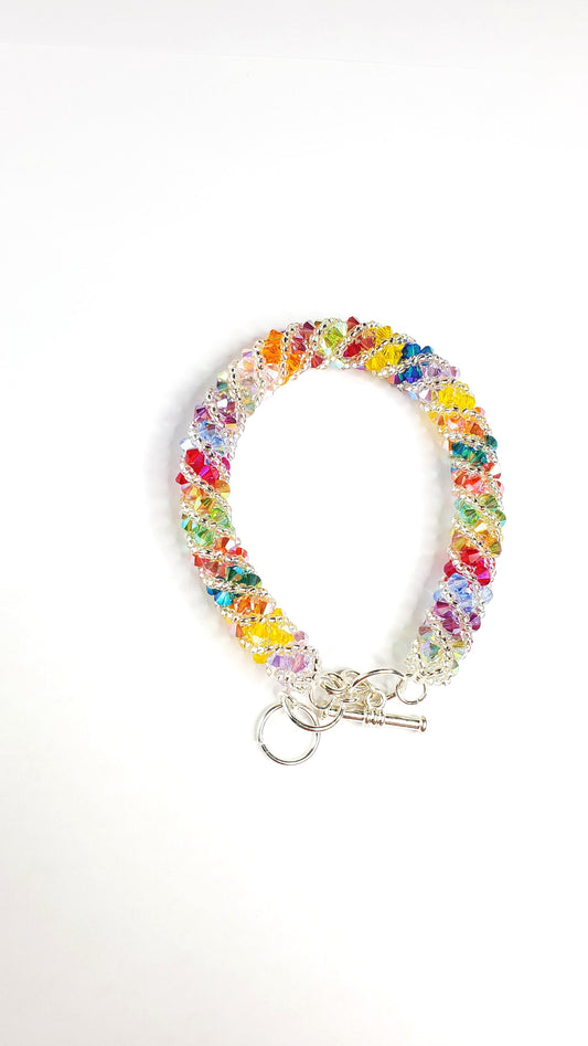 Tropical Bracelet Making Kit, Beaded Tube Bracelet Beadweaving Kit, Beaded Bracelet Kit, Jewelry Making Kit, Beading Kit, Bead Kit Bracelet