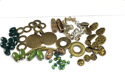 Jewelry Findings Component Kit Mixed Lot Stirring Earth Theme Kit
